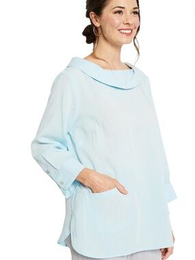 Fridaze Linen Luxury Feminine Blouse Size S